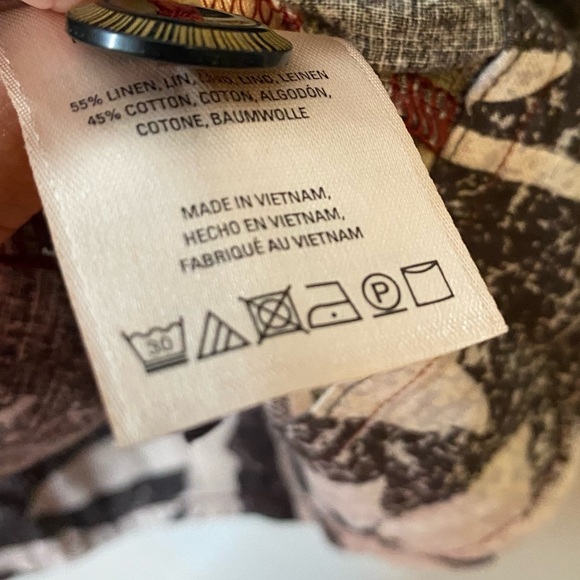 Anthropologie HD in Paris Laurel Tank Linen Cotton Size 12 - Picture 7 of 8